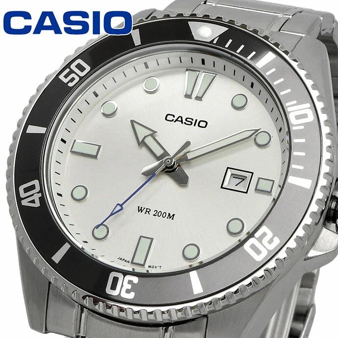 MDV-107D-7AV Casio Reloj de caballero pulsera de acero inoxidable - Acero Inoxidable Plateado
