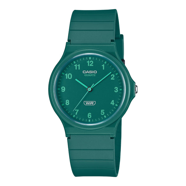 MQ-24B-3B Casio reloj unisex pulsera de resina verde