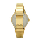 MQ-24G Reloj Casio Clásico Hombre Correa de Acero Dorado - Vista trasera