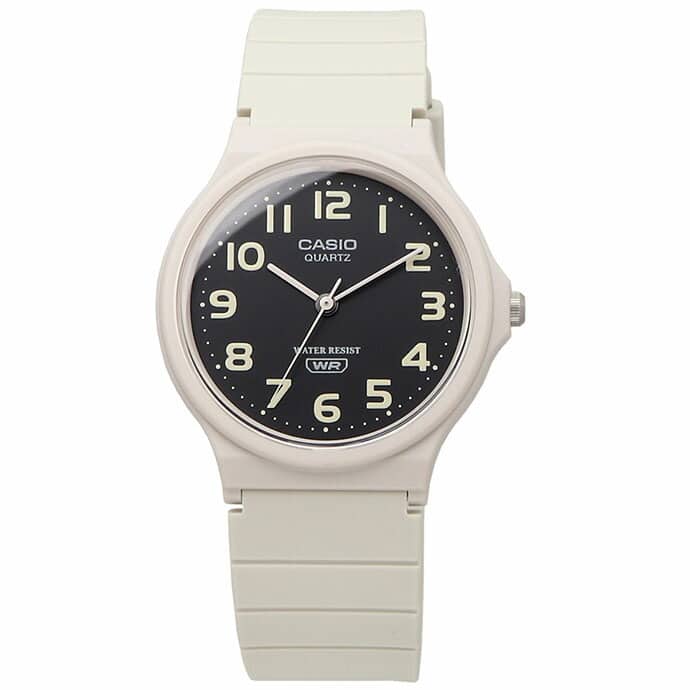 MQ-24UC Reloj Casio Clásico Unisex Resina Beige - Detalle de esfera