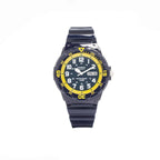 200HC Reloj Casio Hombre Correa de Resina Negro Amarillo - Vista lateral