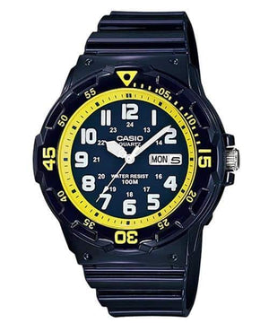 MRW-200HC-2BV Reloj Casio Hombre Correa de Resina Negro Amarillo