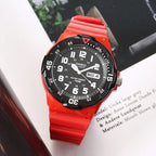 200HC Reloj Casio Hombre Correa Resina Rojo - Vista lateral