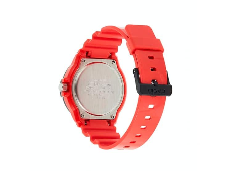 200HC Reloj Casio Hombre Correa Resina Rojo - Detalle de esfera