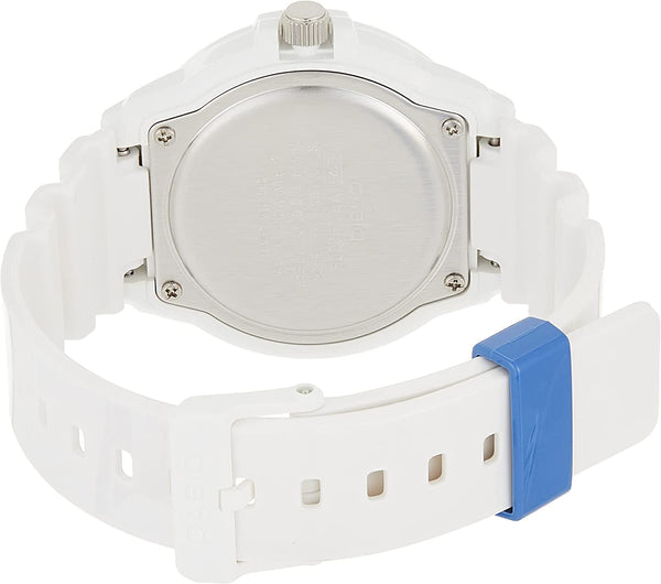 200HC Reloj Casio Hombre Resina Blanco Esfera Azul - Vista lateral