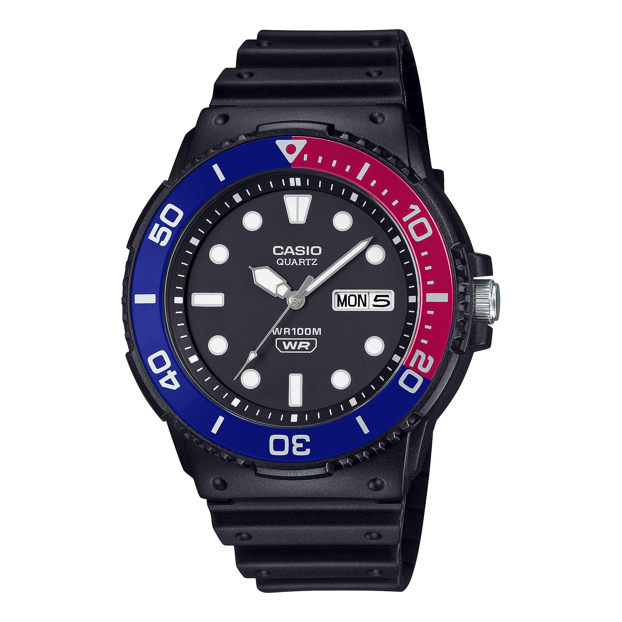 230H-1E2V Reloj Casio Hombre Resina Negro Bisel Bicolor - Reloj original en Guatemala
