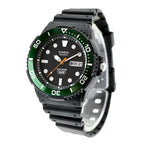 230H-1E3V Reloj Casio Hombre Correa Caucho Negro Bisel Verde - Vista trasera