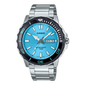 125D Reloj Casio Hombre Correa de Acero Esfera Turquesa - Reloj original en Guatemala