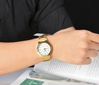 1170N Reloj Casio Clásico Hombre Correa de Acero Dorado - Vista lateral
