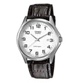 1183E Reloj Casio Hombre Correa de Cuero Negro Esfera - Reloj original en Guatemala