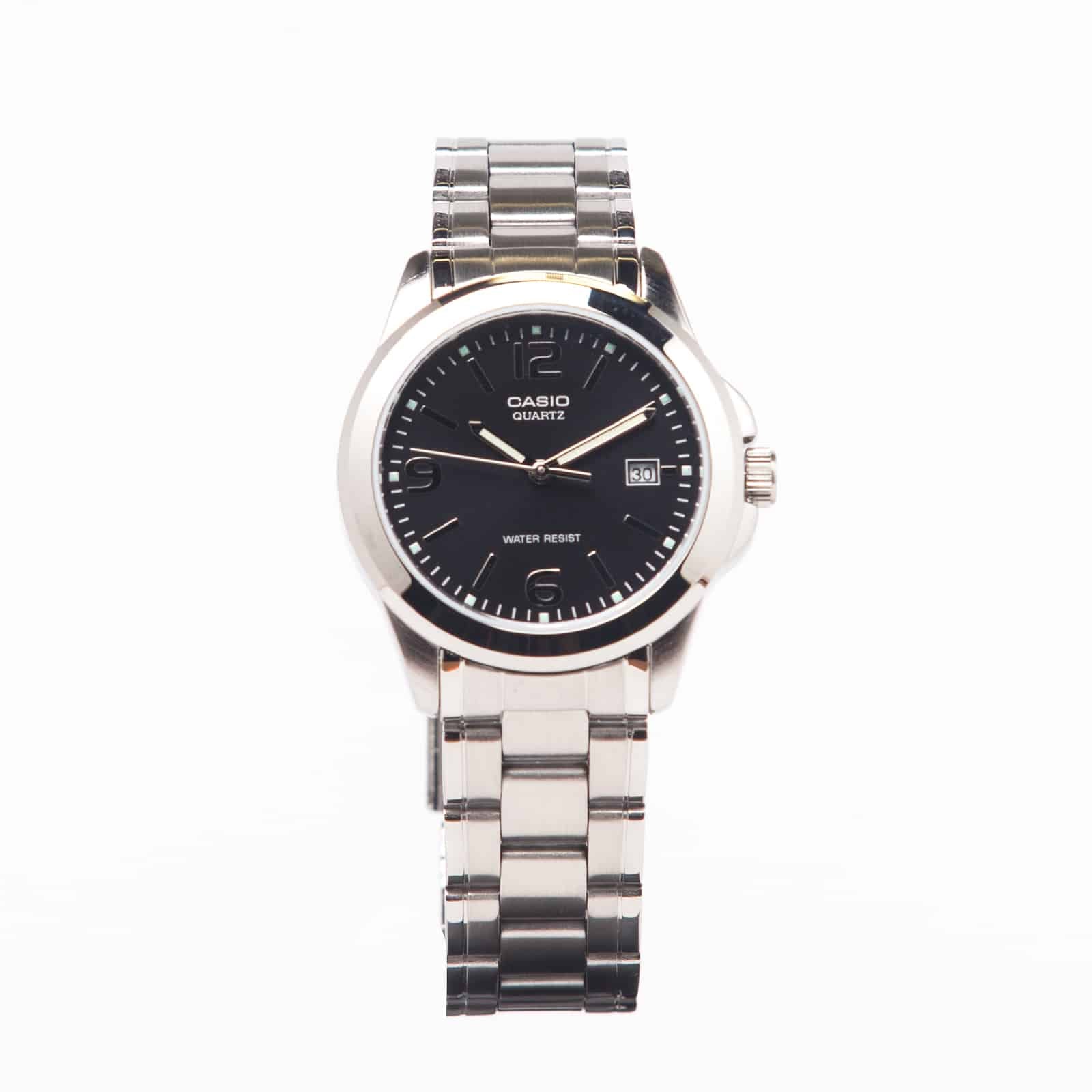 1215A Reloj Casio Hombre Correa de Acero Esfera Negra - Vista 5