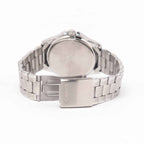 1215A Reloj Casio Hombre Correa de Acero Esfera Negra - Vista trasera