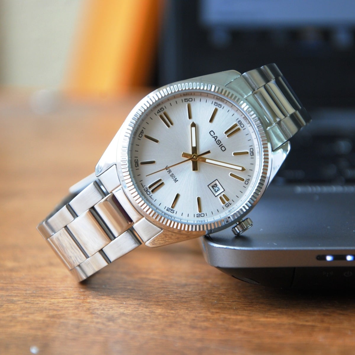 MTP-1302D-7A2V Reloj Casio para Caballero - Plateado