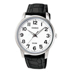 1303L Reloj Casio Hombre Correa Cuero Negra Esfera - Reloj original en Guatemala