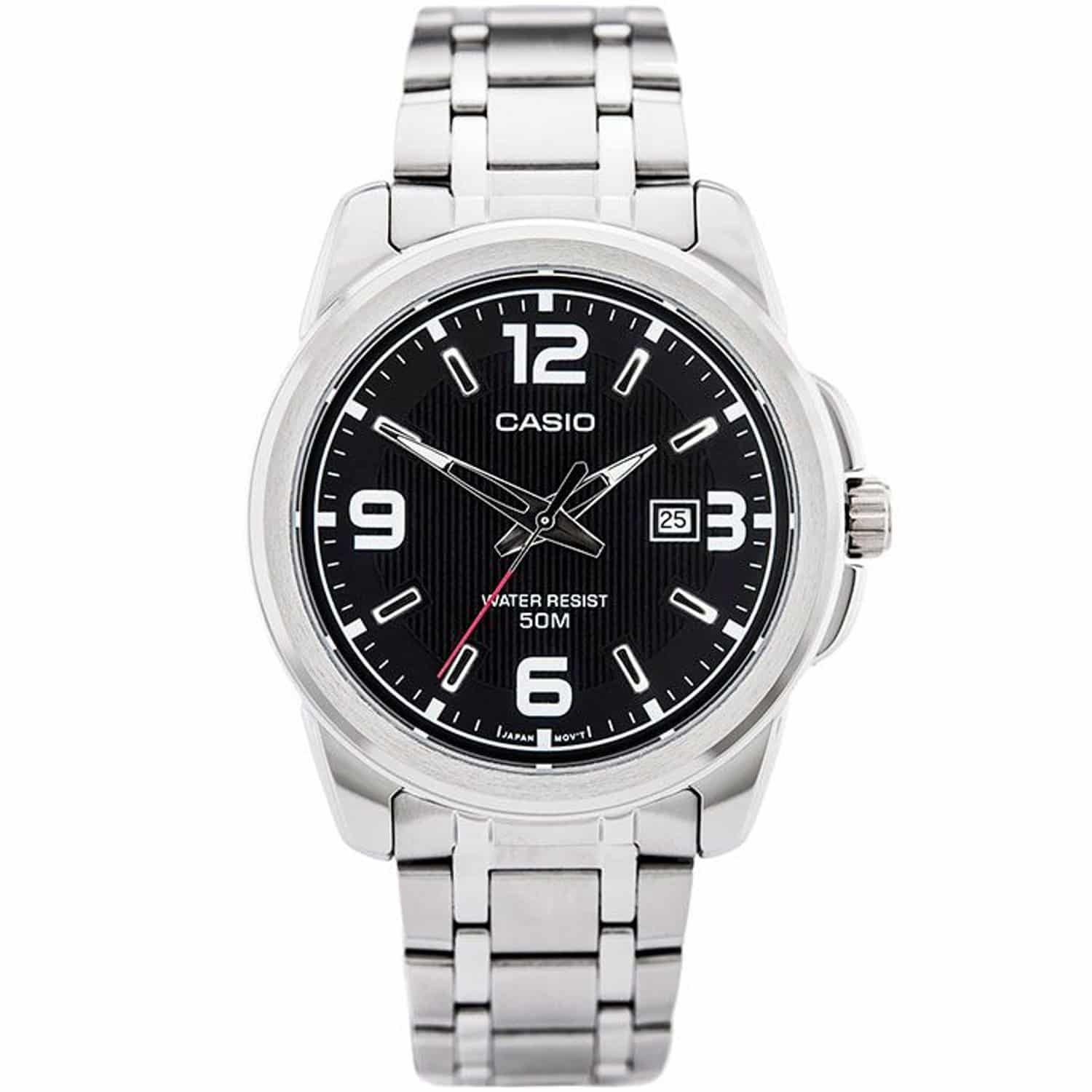 1314D Reloj Casio Hombre Acero Inoxidable Esfera Negra - Vista 5