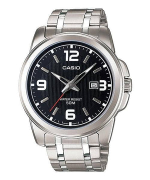 MTP-1314D-1AV Reloj Casio Hombre Acero Inoxidable Esfera Negra