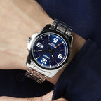 1314D Reloj Casio Hombre Acero Inoxidable Esfera Azul - Vista trasera