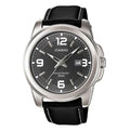 1314L Reloj Casio Hombre Caja Acero Correa Cuero Negro - Reloj original en Guatemala