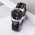 MTP-1370L-1AV Reloj Casio para Hombre - Cuero Negro