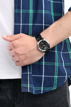 MTP-1370L-1AV Reloj Casio para Hombre - Cuero Negro