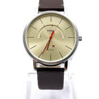 B105L Reloj Casio Hombre Correa Cuero Esfera Dorada - Vista lateral