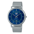 B120M Reloj Casio Hombre Malla de Acero Esfera Azul - Reloj original en Guatemala