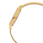 B135MG Reloj Casio Hombre Malla de Acero Dorado Esfera - Vista trasera