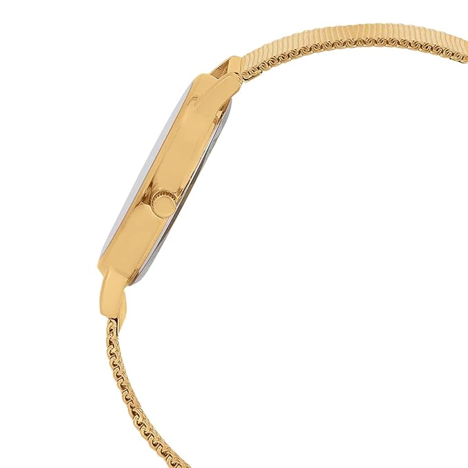 B135MG Reloj Casio Hombre Malla de Acero Dorado Esfera - Vista trasera