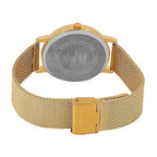 B135MG Reloj Casio Hombre Malla de Acero Dorado Esfera - Vista lateral