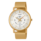 B135MG Reloj Casio Hombre Malla de Acero Dorado Esfera - Reloj original en Guatemala