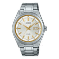 B180D Reloj Casio Hombre Correa de Acero Esfera Plateada - Reloj original en Guatemala