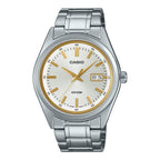 B180D Reloj Casio Hombre Correa de Acero Esfera Plateada - Reloj original en Guatemala