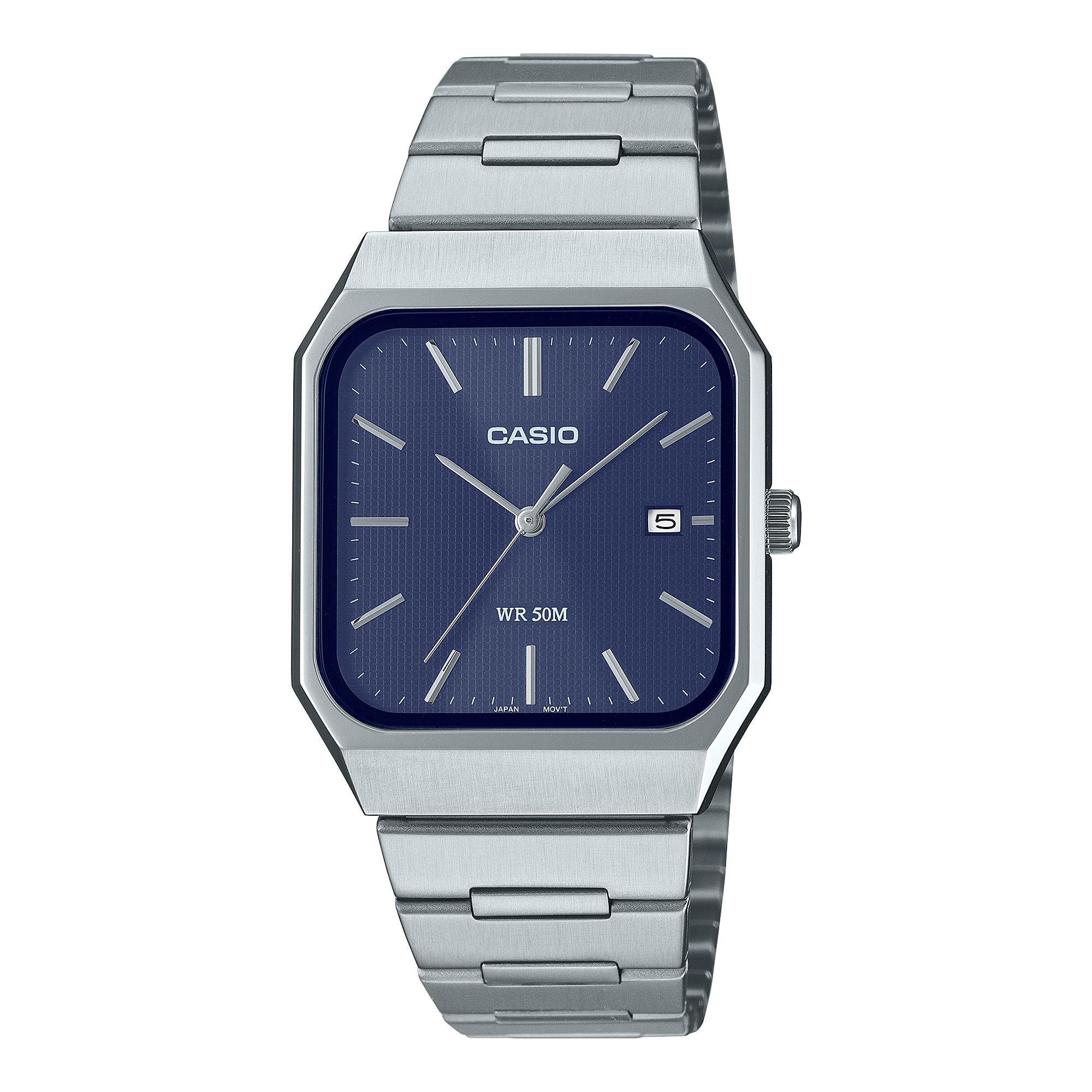 MTP-B185D-2A1V Reloj Casio de hombre pulsera de metal - Acero Inoxidable Plateado