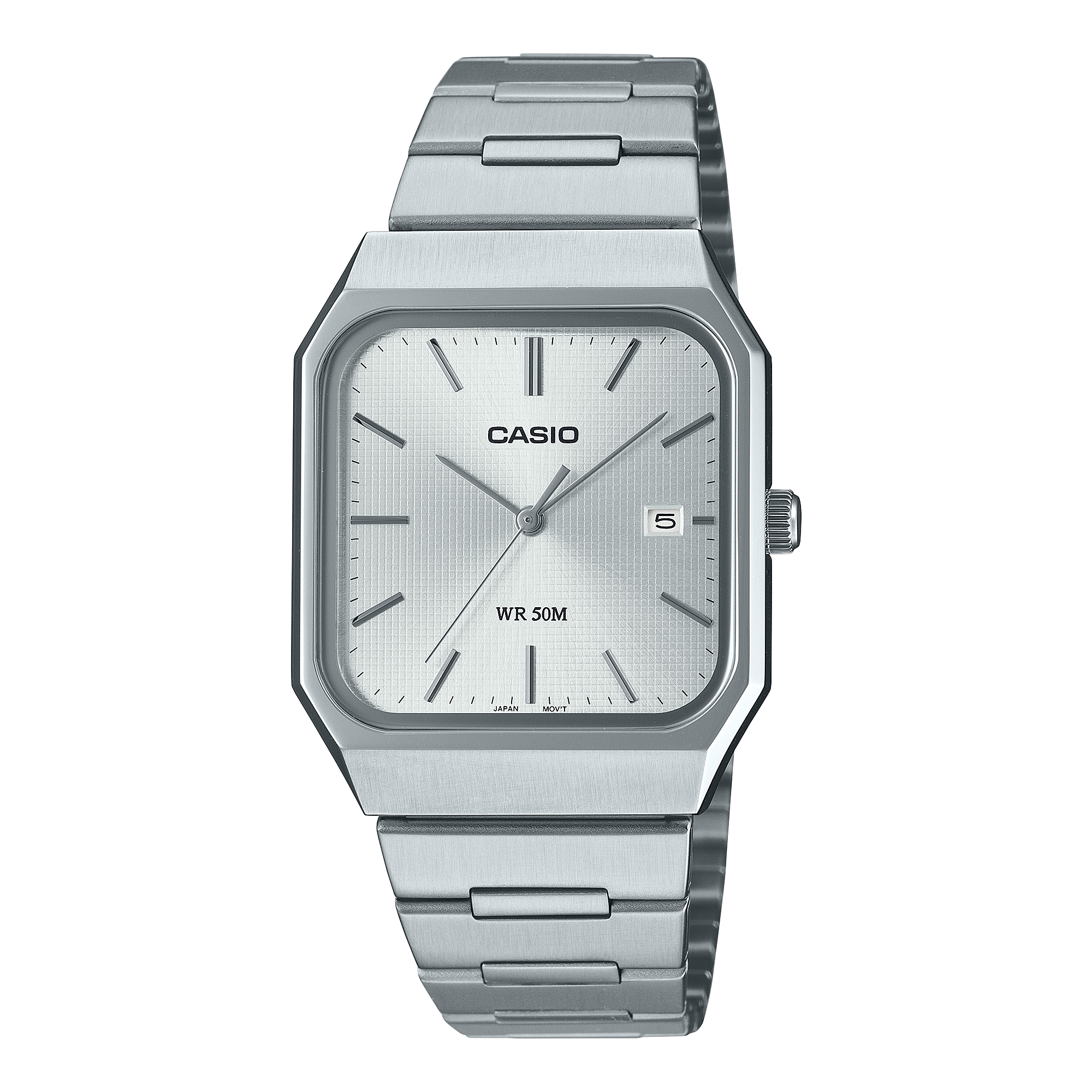 MTP-B185D-7AV Reloj Casio de hombre pulsera de acero inoxidable 40 mm - Acero Inoxidable Plateado