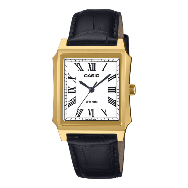 MTP-B190GL-7BV Reloj Casio de hombre pulsera de cuero 41 mm - Cuero Negro