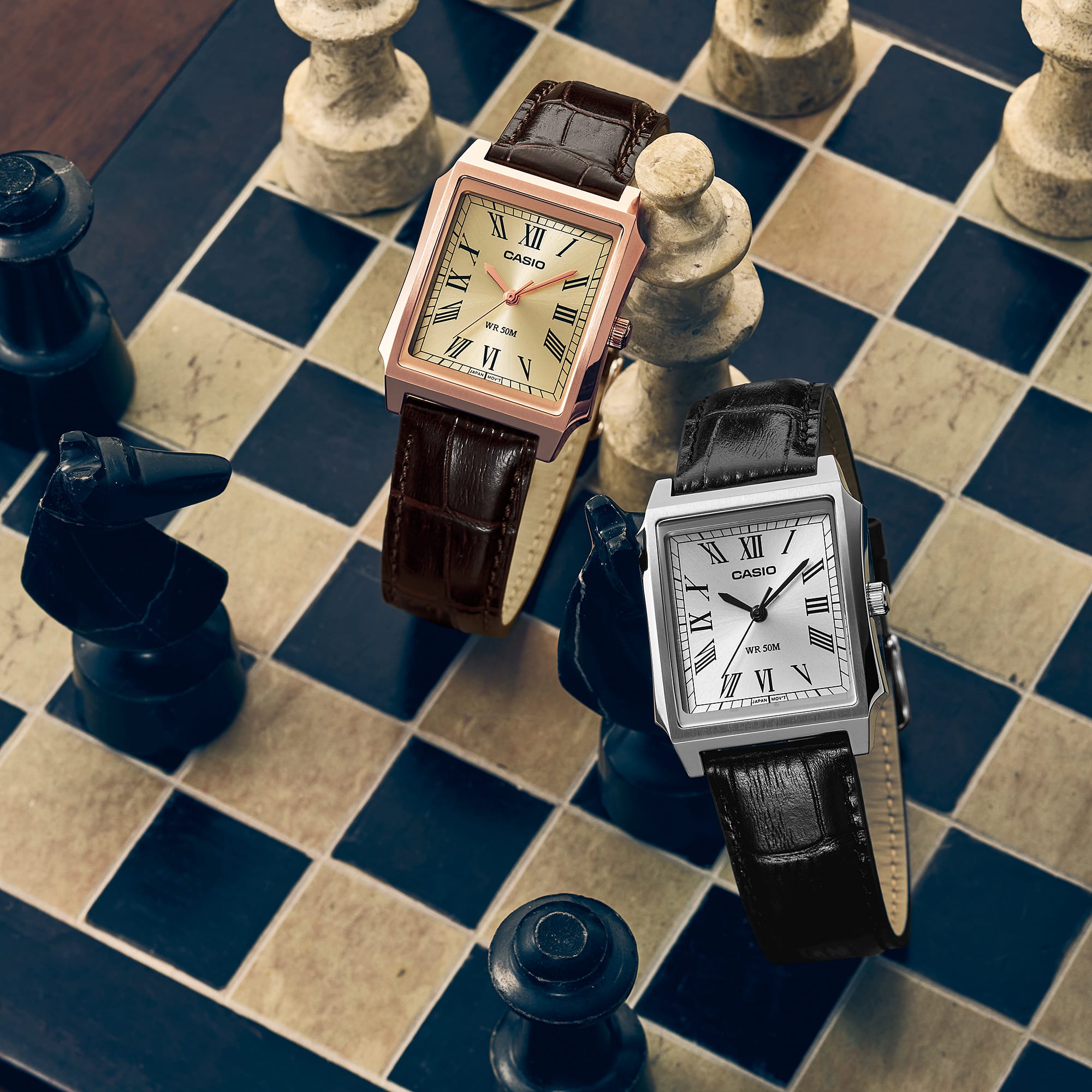 MTP-B190RGL-9BV  Reloj Casio de hombre correa de cuero
