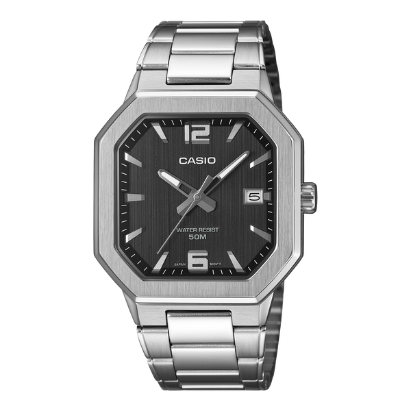 MTP-B195D-1AV Reloj Casio de hombre pulsera de metal plateado