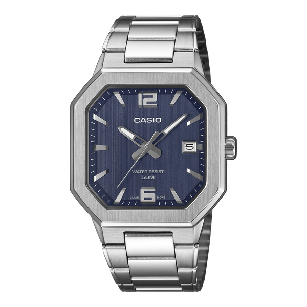 MTP-B195D-2AV Reloj Casio de caballero pulsera de metal plateado