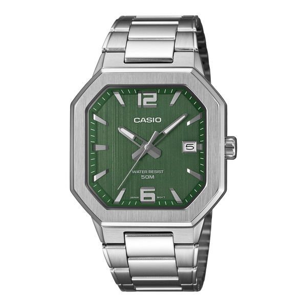 MTP-B195D-3AV Reloj Casio de hombre banda de metal plateado