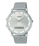 MTP-B200M Reloj Casio Hombre Correa Malla de Acero Plateado