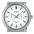 E335D Reloj Casio Hombre Correa Acero Esfera Blanca - Vista lateral
