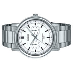 E335D Reloj Casio Hombre Correa Acero Esfera Blanca - Detalle de esfera
