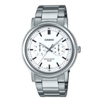 E335D Reloj Casio Hombre Correa Acero Esfera Blanca - Reloj original en Guatemala