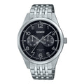 E340D Reloj Casio Hombre Correa Acero Esfera Negra - Reloj original en Guatemala