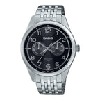 E340D Reloj Casio Hombre Correa Acero Esfera Negra - Reloj original en Guatemala