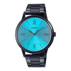 E600B Reloj Casio Hombre Acero Negro Esfera Turquesa - Reloj original en Guatemala