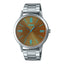 MTP-E600D Reloj Casio Hombre Correa de Acero Esfera Marrón