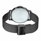 E600MB Reloj Casio Mujer Malla Acero Negra Esfera Rosa - Detalle de esfera