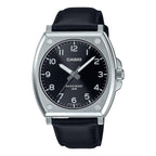 E730L Reloj Casio Hombre Correa de Cuero Negra - Reloj original en Guatemala