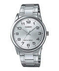 V001D Reloj Casio Hombre Correa de Acero Plateado - Reloj original en Guatemala